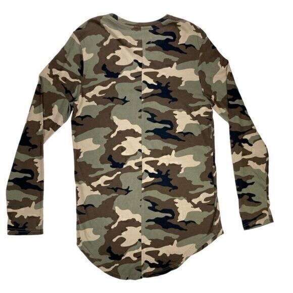 PacSun Camo T Shirt Mens Size Small Longer Fit Long Sleeve Crew Neck Pull Over - Picture 4 of 14